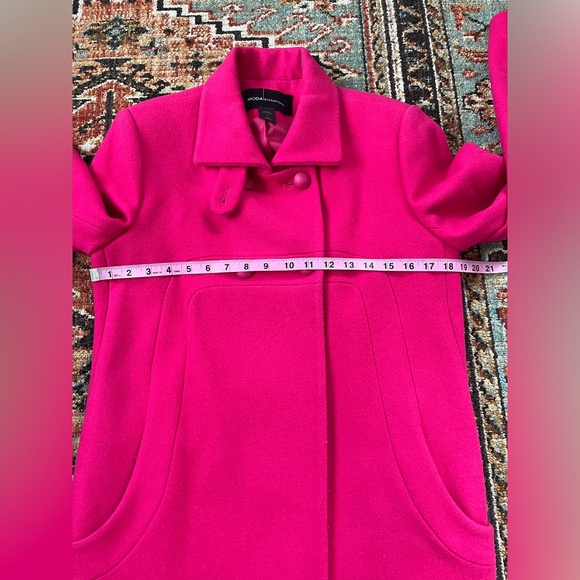 Hot Pink 100% Wool Coat Jacket size Medium Barbiecore - Picture 4 of 9